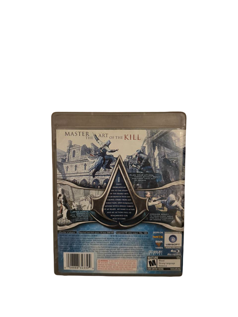 Assassin's Creed PS3 - Back Cover
