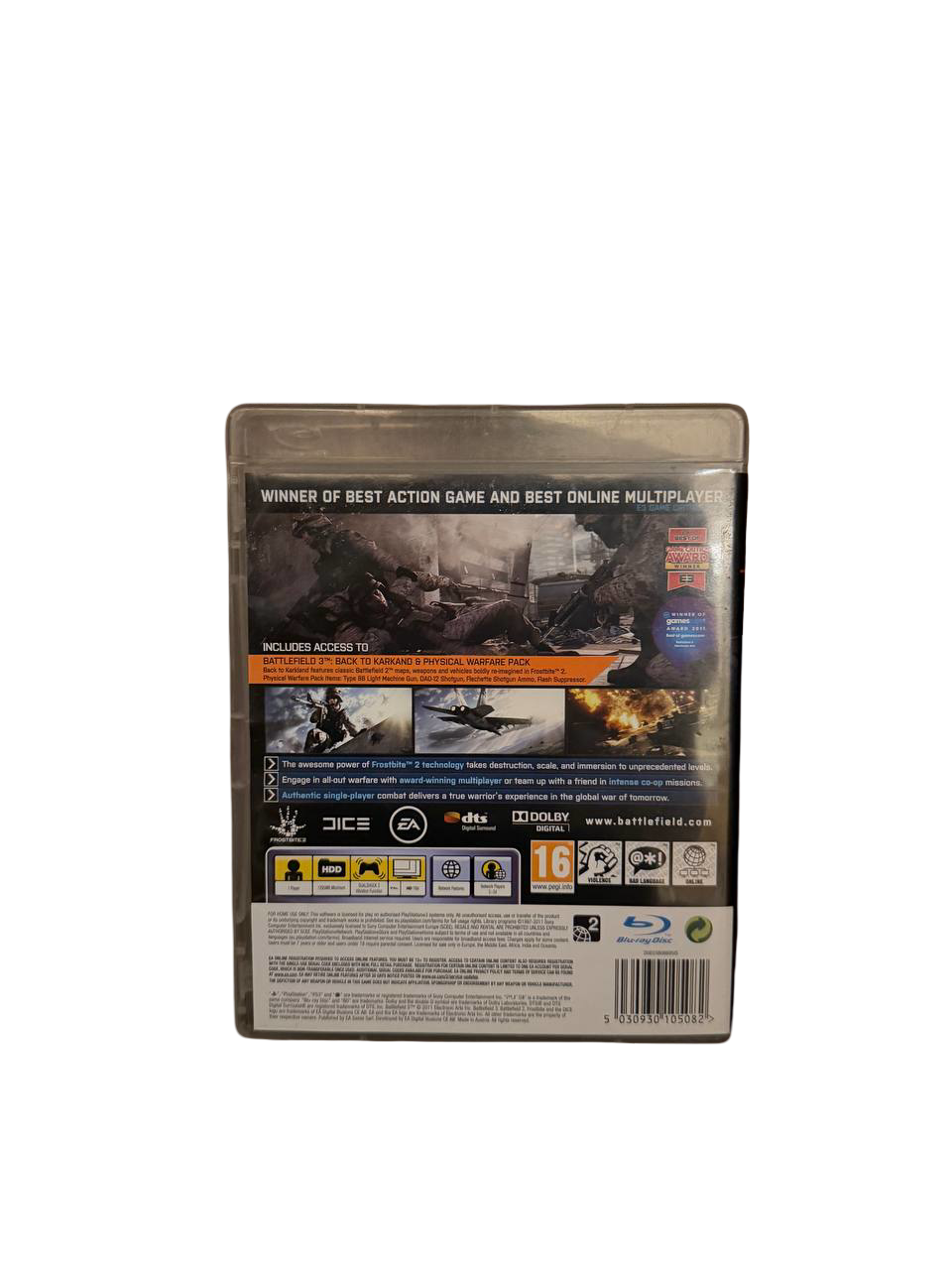 Battlefield 3 PS3 - Back Cover