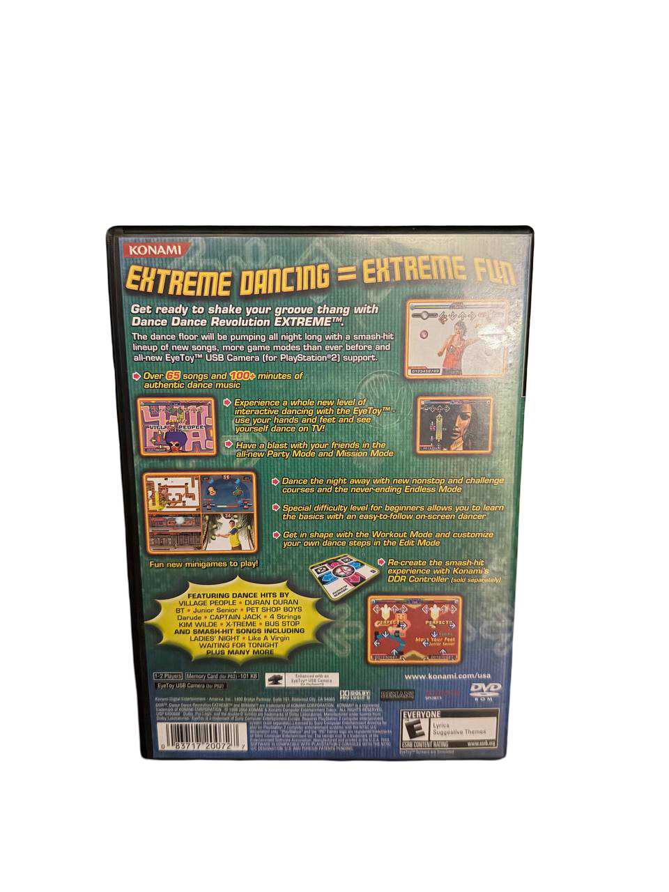 Dance Dance Revolution Extreme PS2 - Back Cover