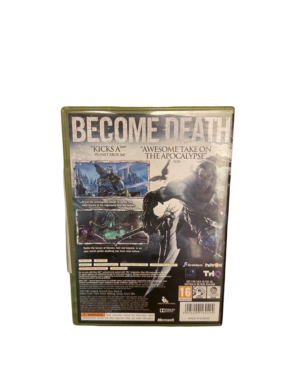 Darksiders II Xbox 360 - Back Cover