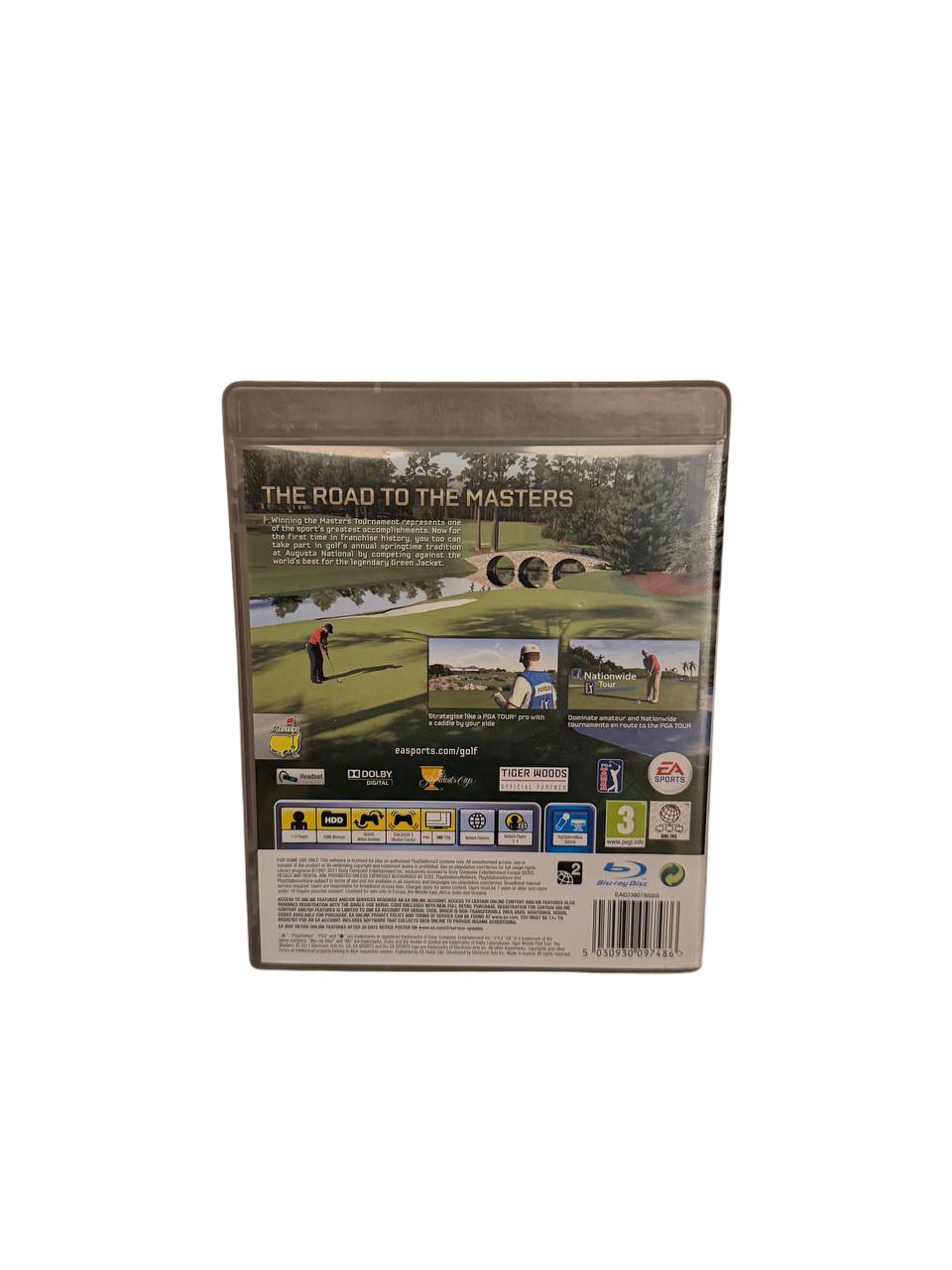 Tiger Woods PGA Tour 12 PS3 - Back Cover