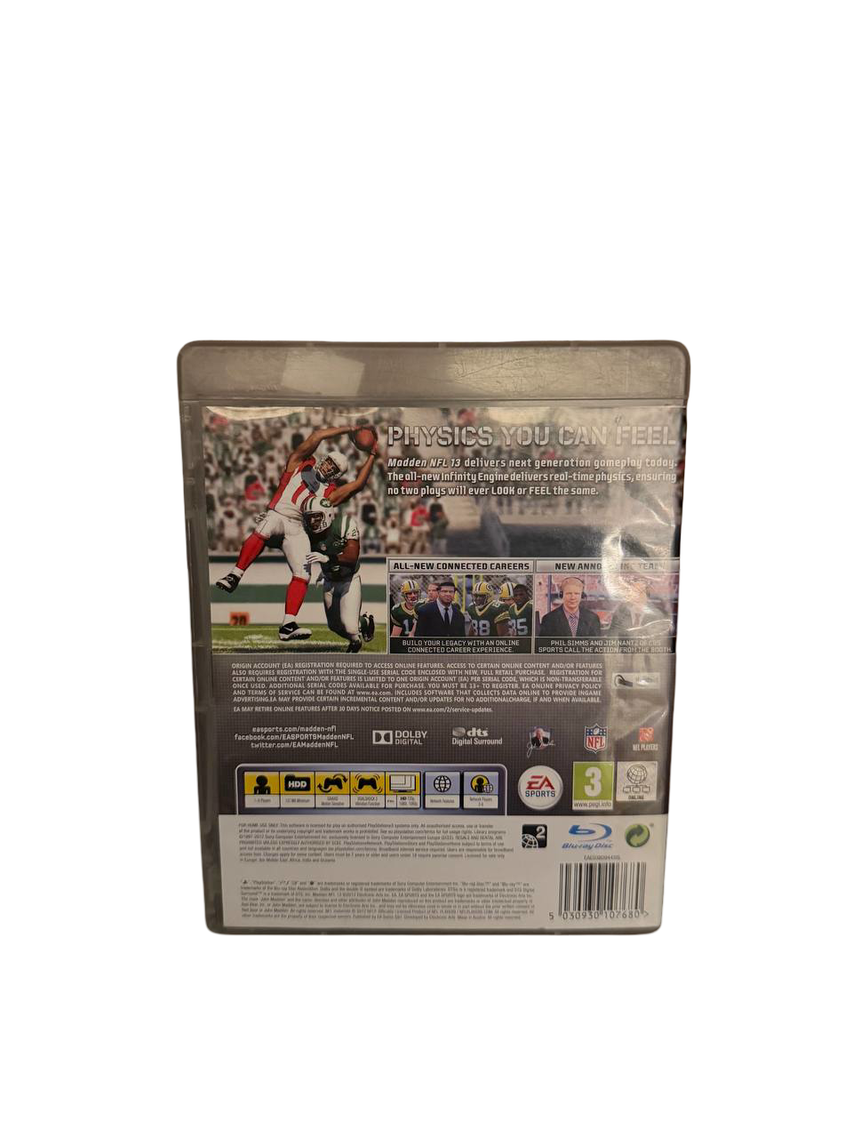 Madden NFL 13 PS3 - Back Cover