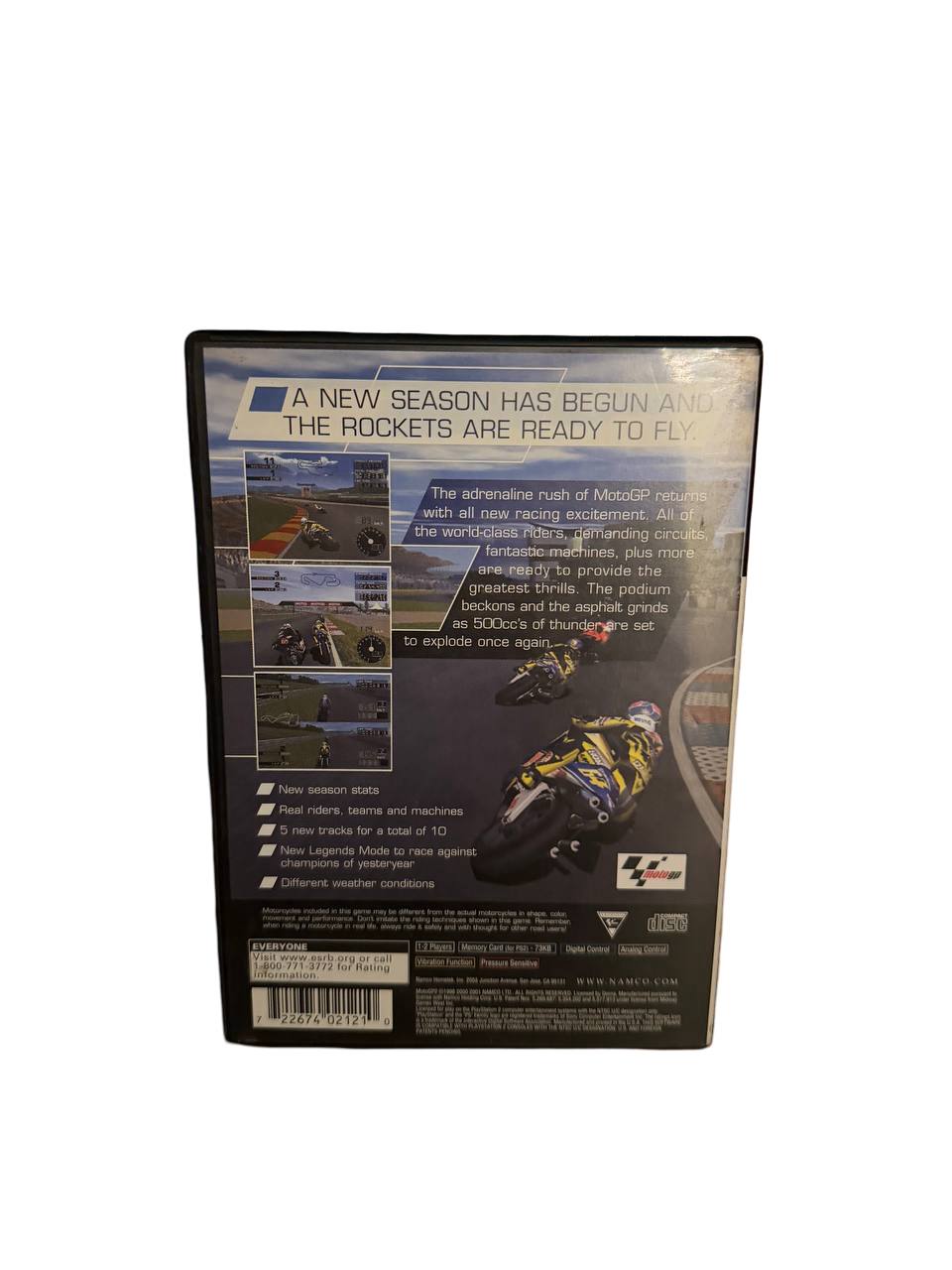 MotoGP 2 PS2 - Back Cover