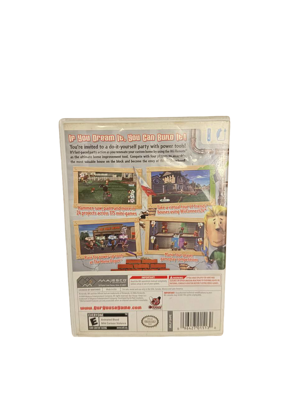 Our House Wii - Back Cover