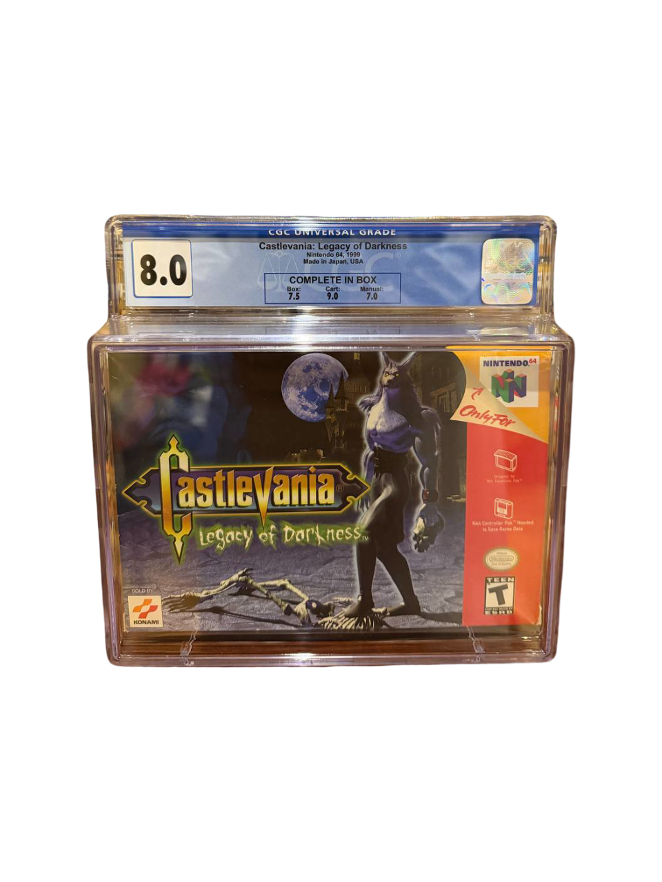 Castlevania Legacy of Darkness N64 CGC 8.0 CIB