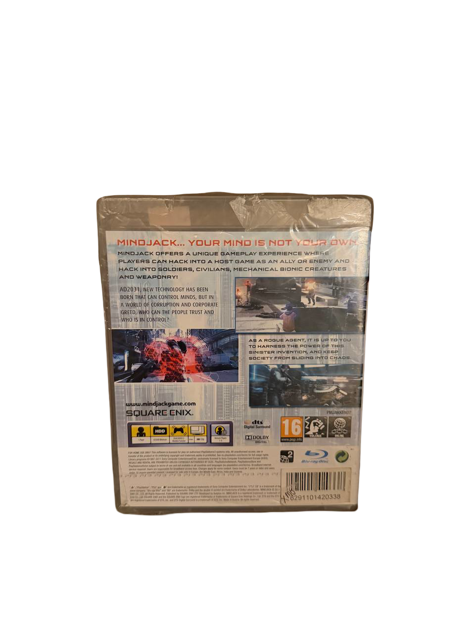 Mindjack PS3 - Back Cover