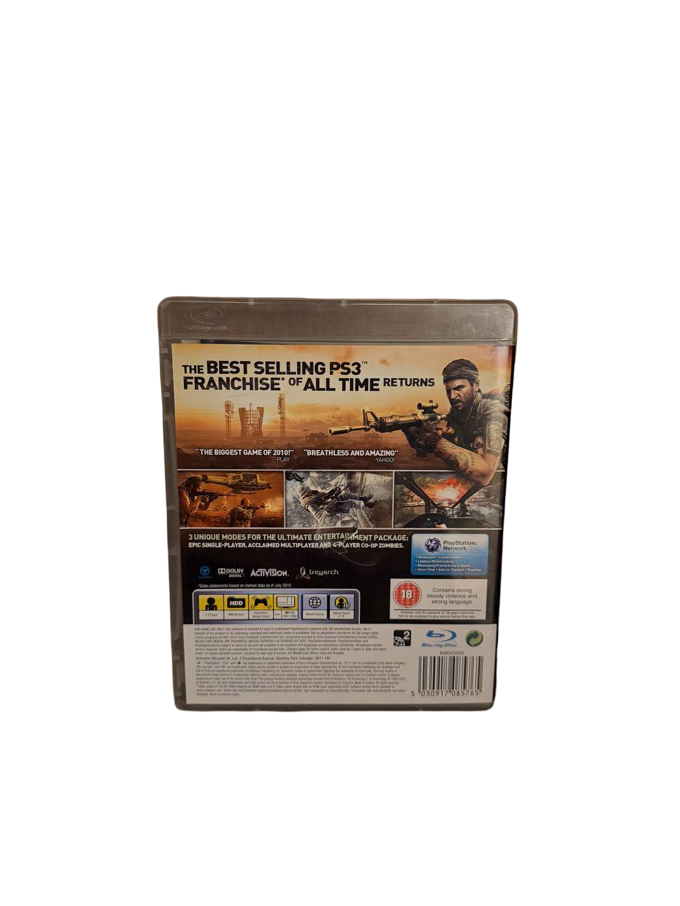 Call of Duty Black Ops PS3 - Back Cover
