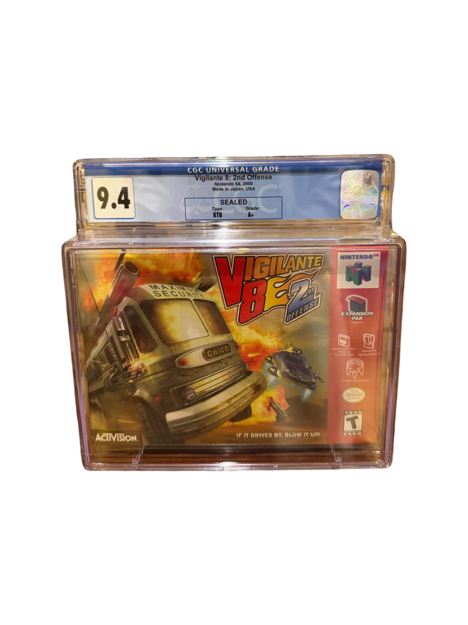 Vigilante 8 2nd Offense N64 CGC 9.4 Sealed