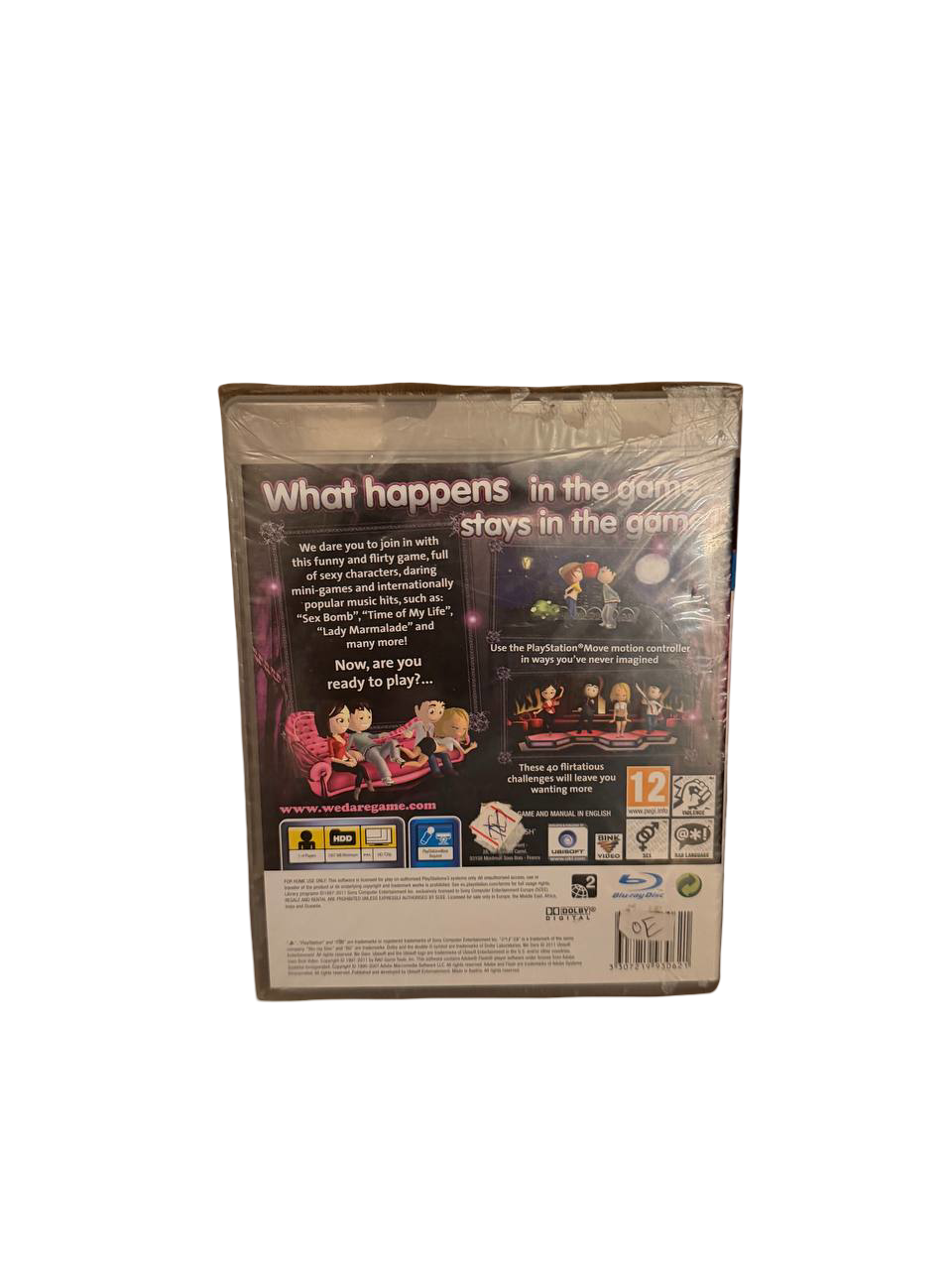 We Dare PS3 Ubisoft - Back Cover