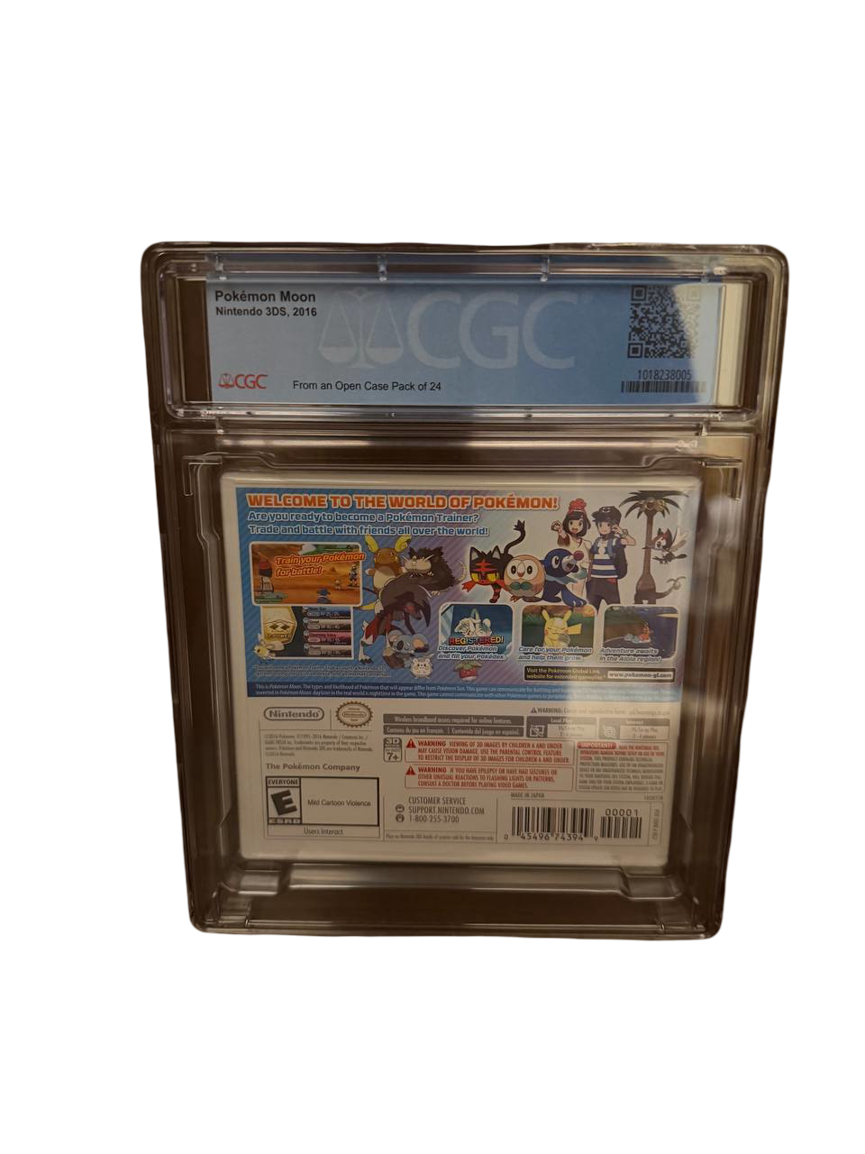 Pokemon Moon 3DS CGC 9.8 A++ Sealed - Back