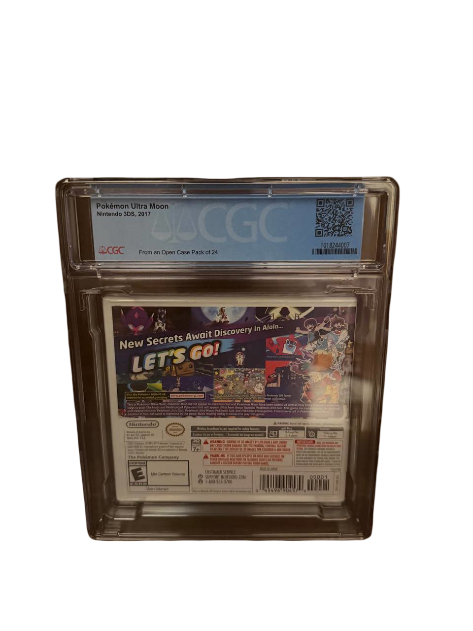 Pokemon Ultra Moon 3DS CGC 9.8 Sealed - Back