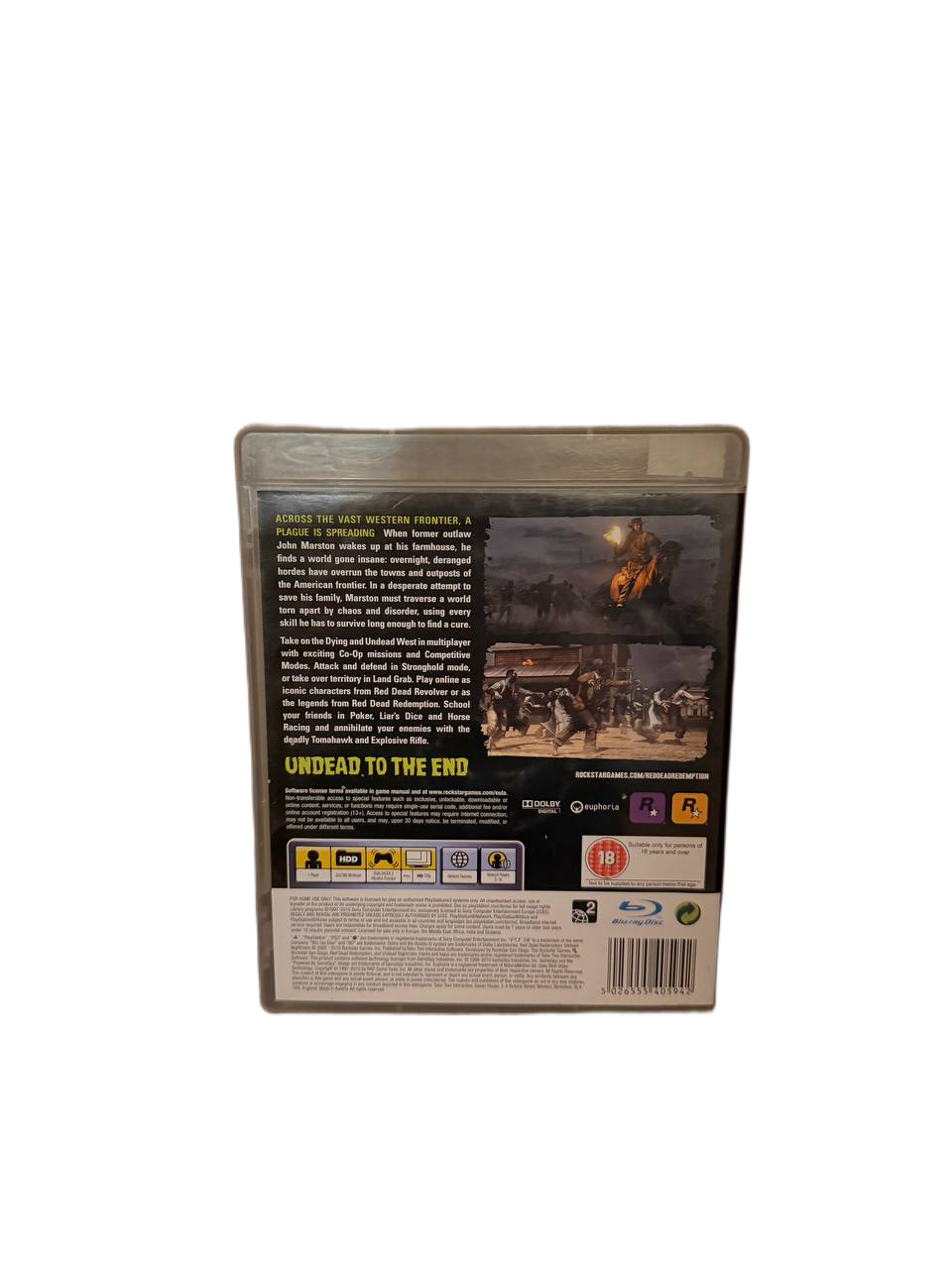 Red Dead Redemption Undead Nightmare PS3 - Back Cover