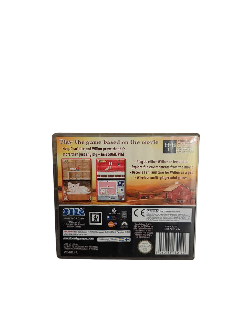 Charlotte's Web DS - Back Cover