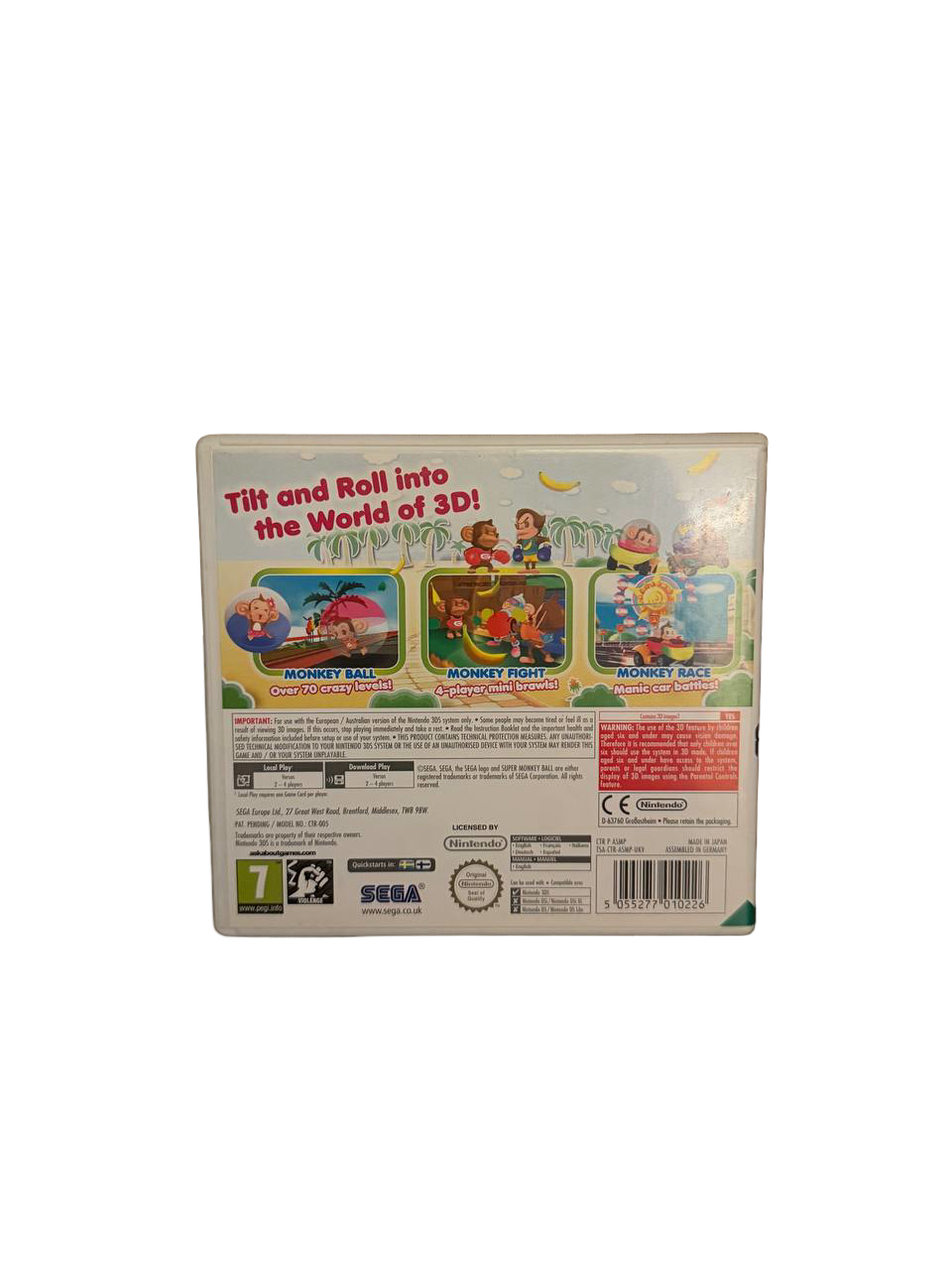 Super Monkey Ball 3D - Back Cover