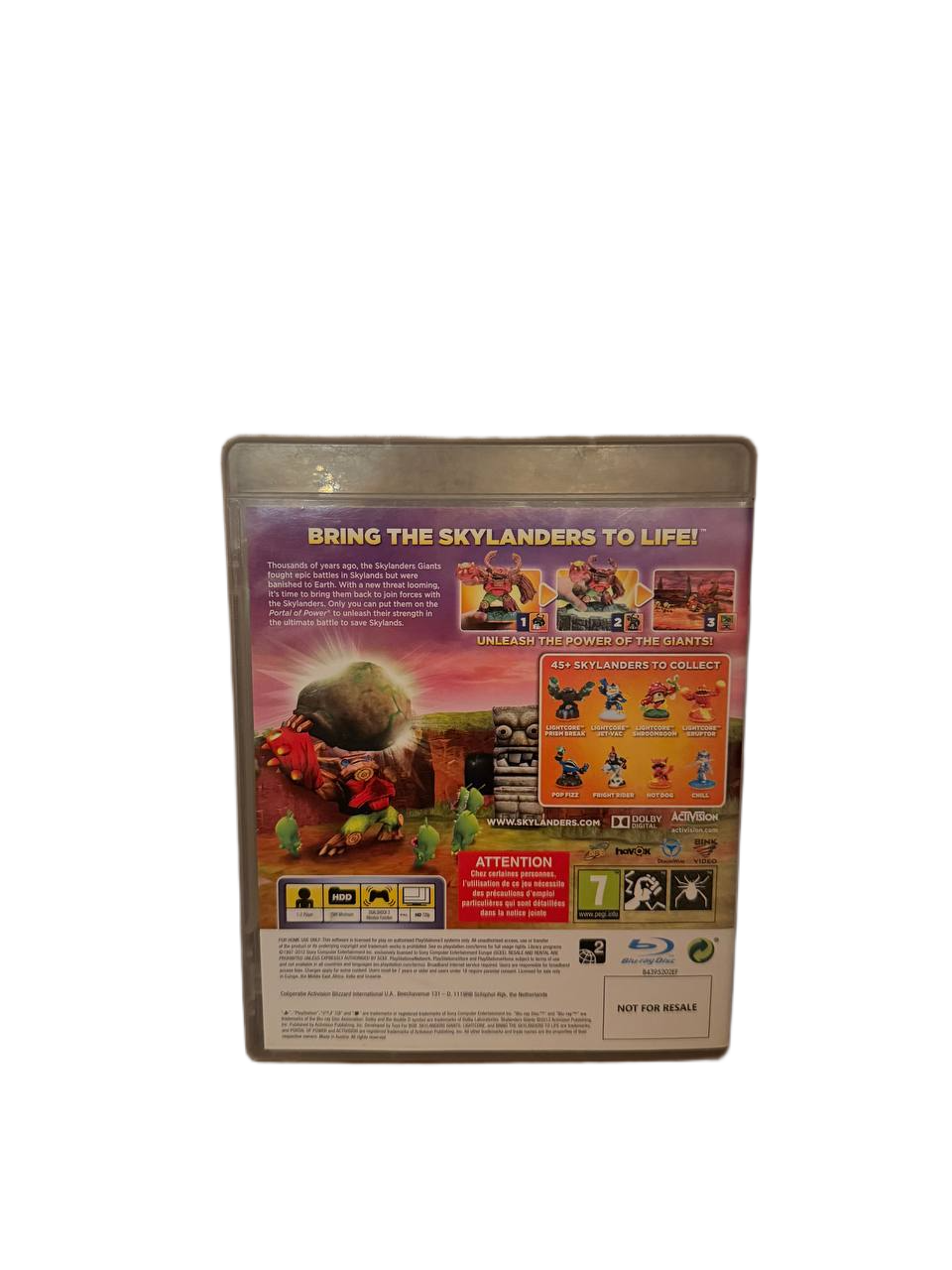 Skylanders Giants PS3 - Back Cover