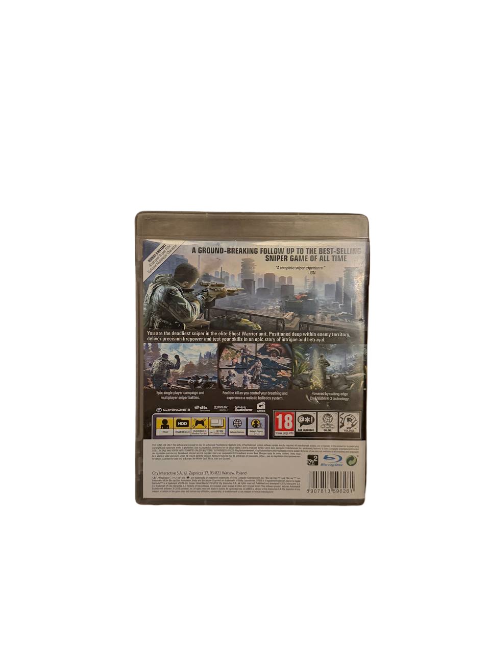 Sniper Ghost Warrior 2 PS3 - Back Cover