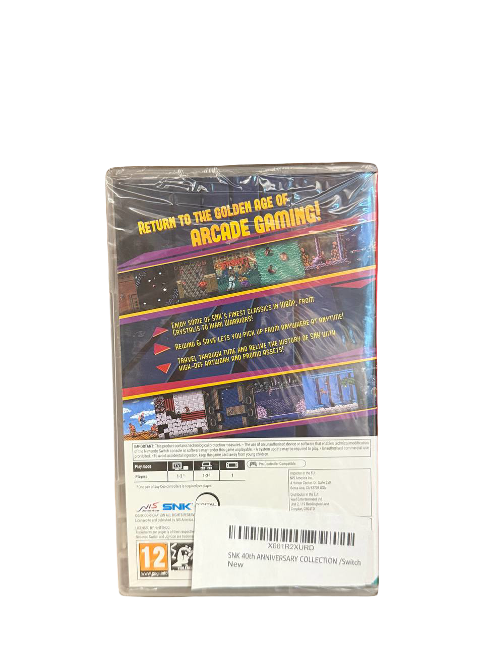 SNK 40th Anniversary Collection Nintendo Switch - Back Cover