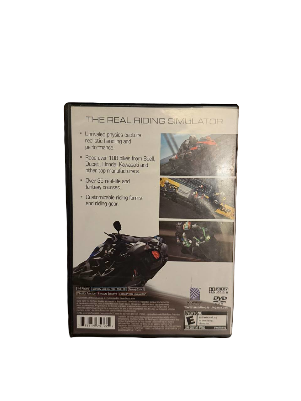 Tourist Trophy PS2 - Back Cover