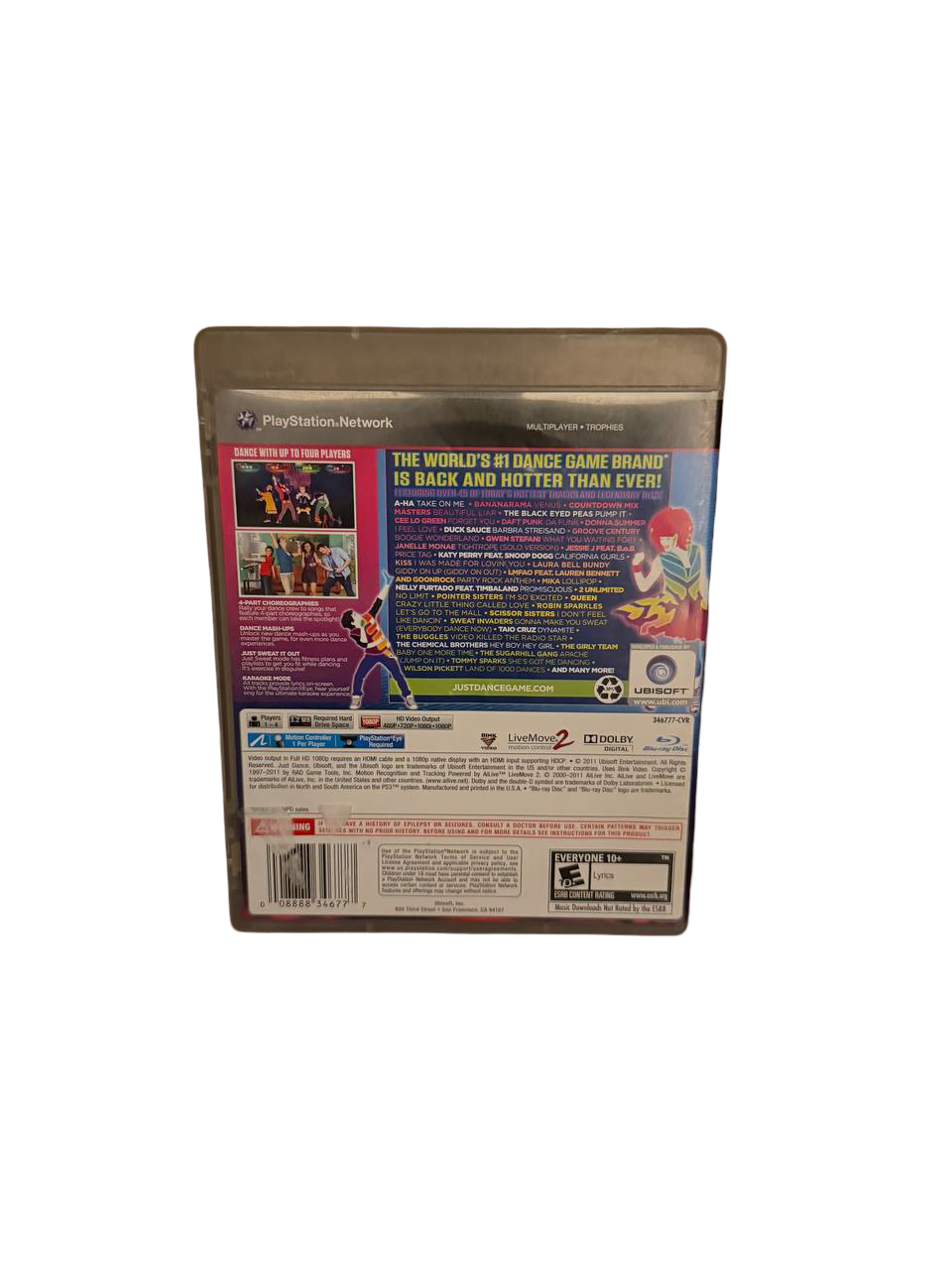 Just Dance 3 PS3 - Back Cover