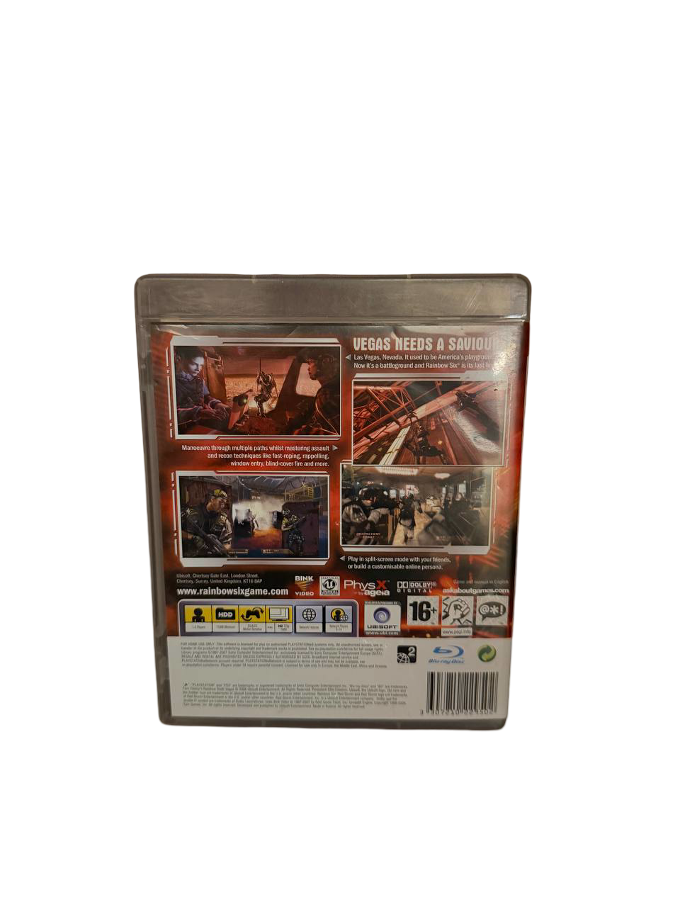 Rainbow Six Vegas PS3 - Back Cover