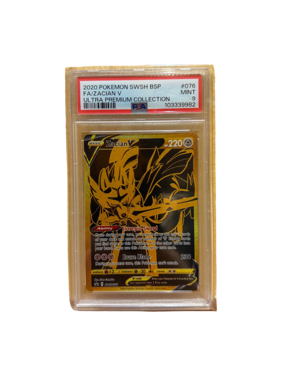 2020 Zacian V SWSH Promo PSA 9