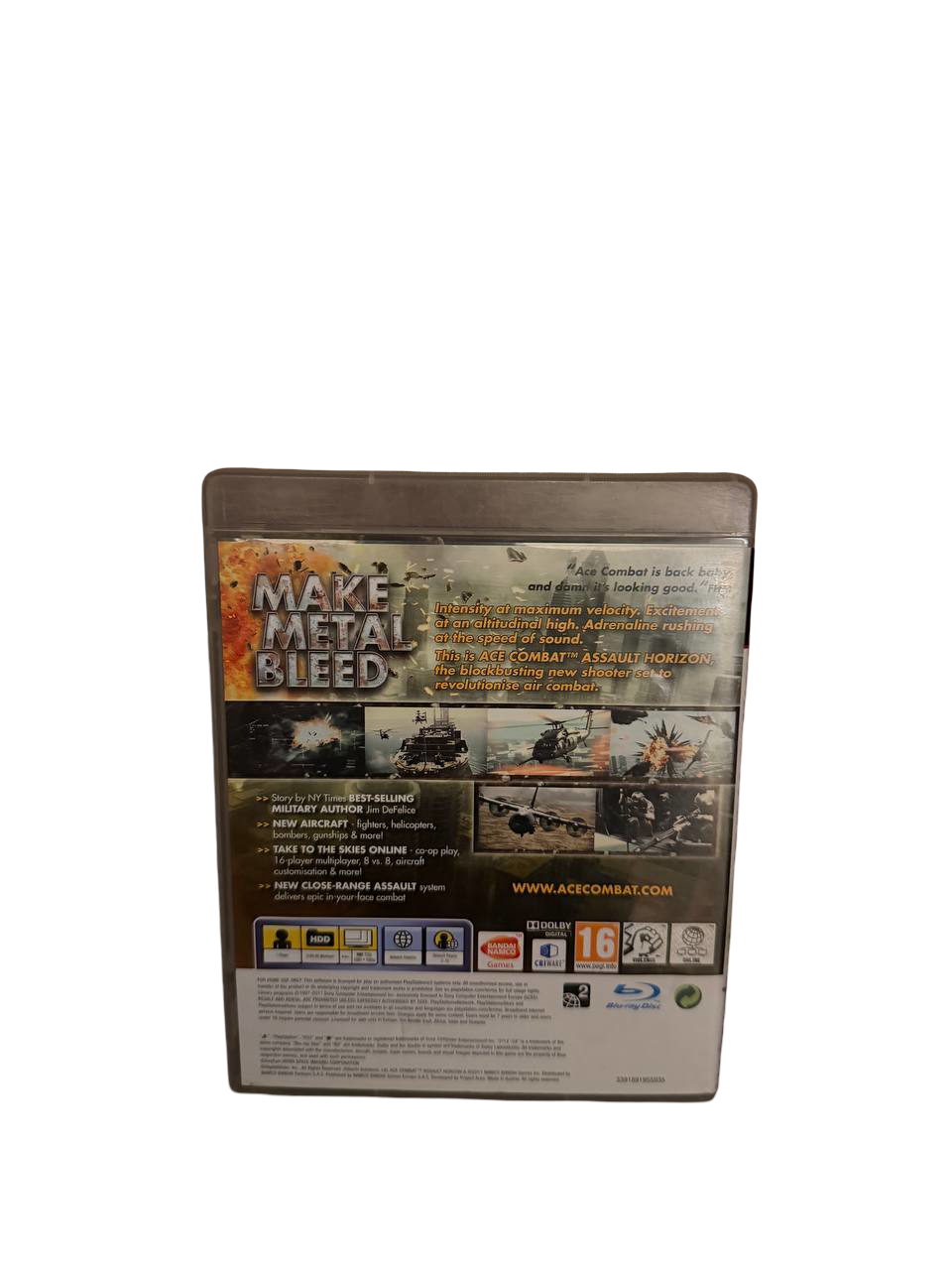 Ace Combat Assault Horizon PS3 - Back Cover