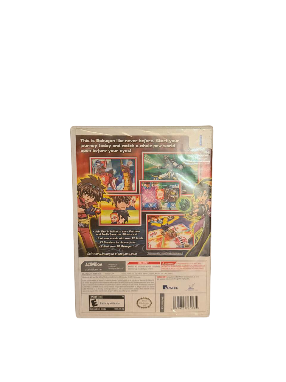 Bakugan Battle Brawlers Wii - Back Cover