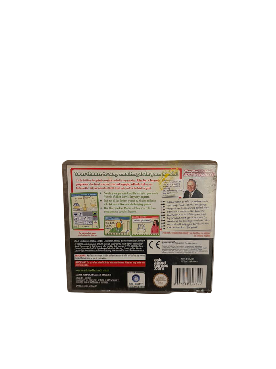 My Health Coach Stop Smoking DS - Back Cover