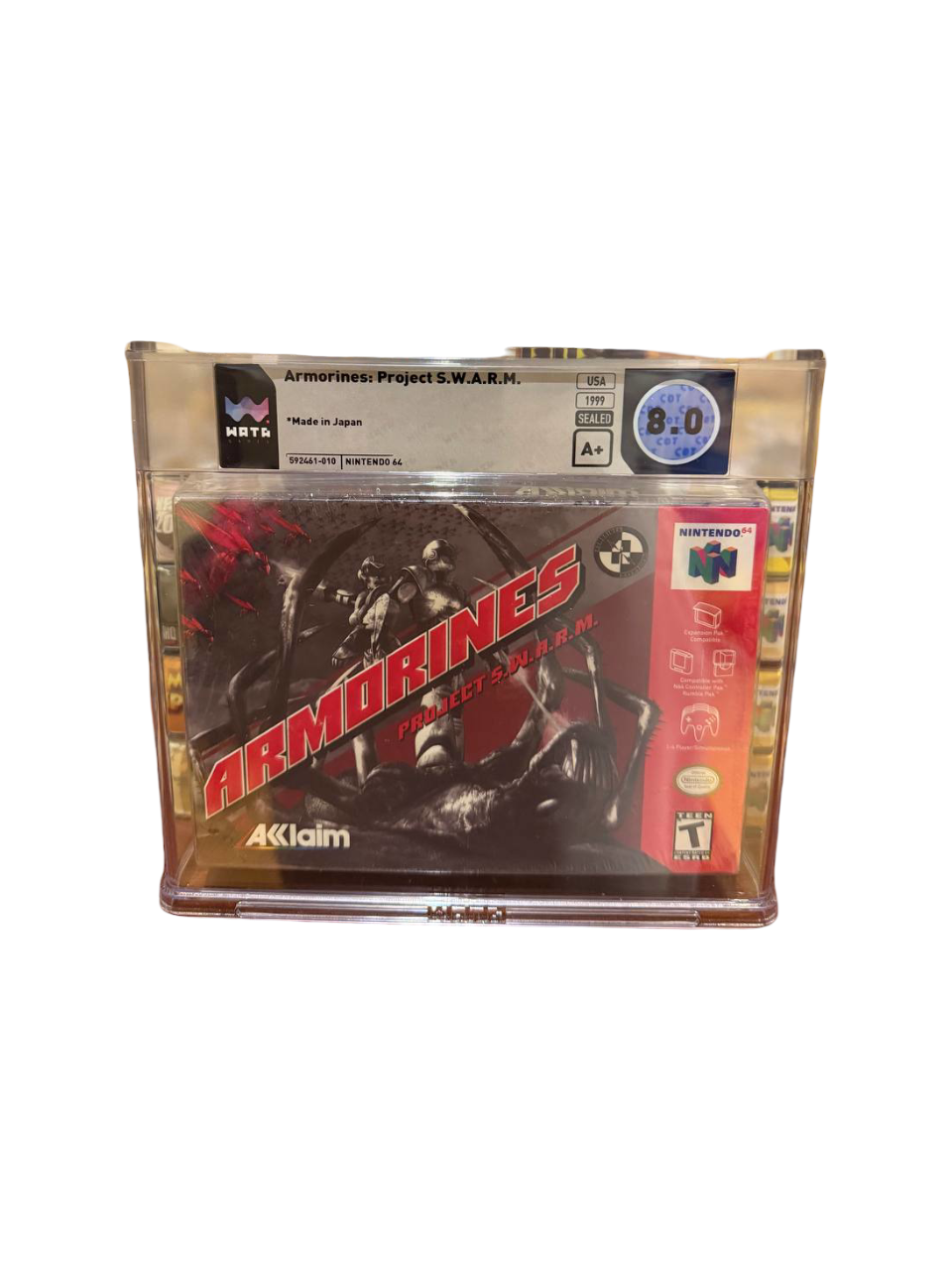 Armorines Project SWARM N64 WATA 8.0 A+ Sealed