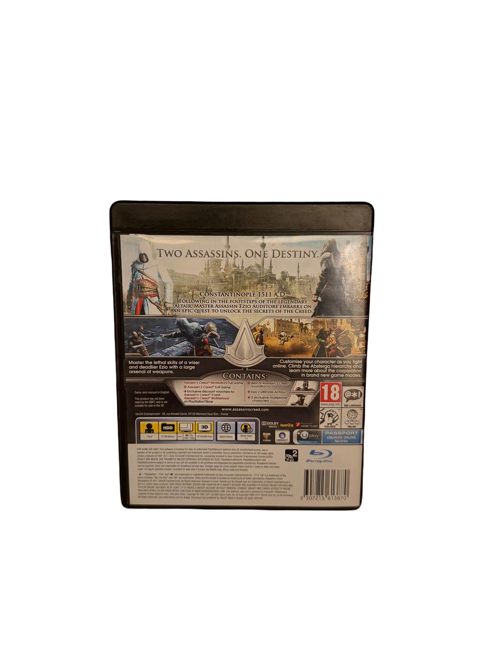 Assassin's Creed Revelations PS3 - Back Cover