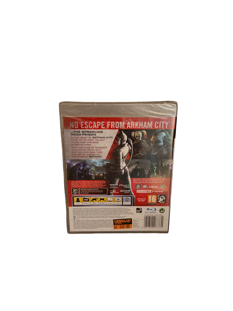 Batman Arkham City PS3 - Back Cover