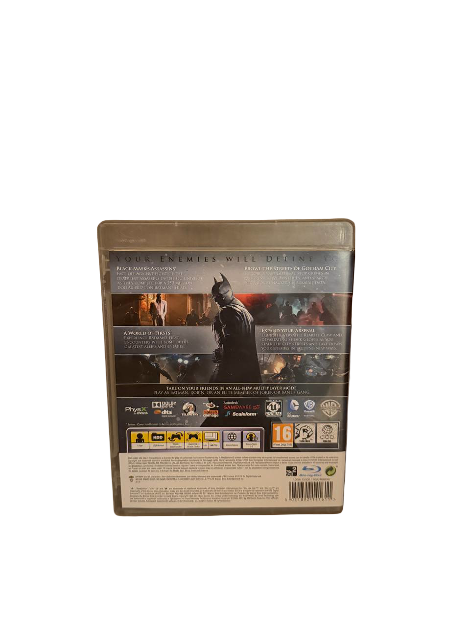 Batman Arkham Origins PS3 - Back Cover