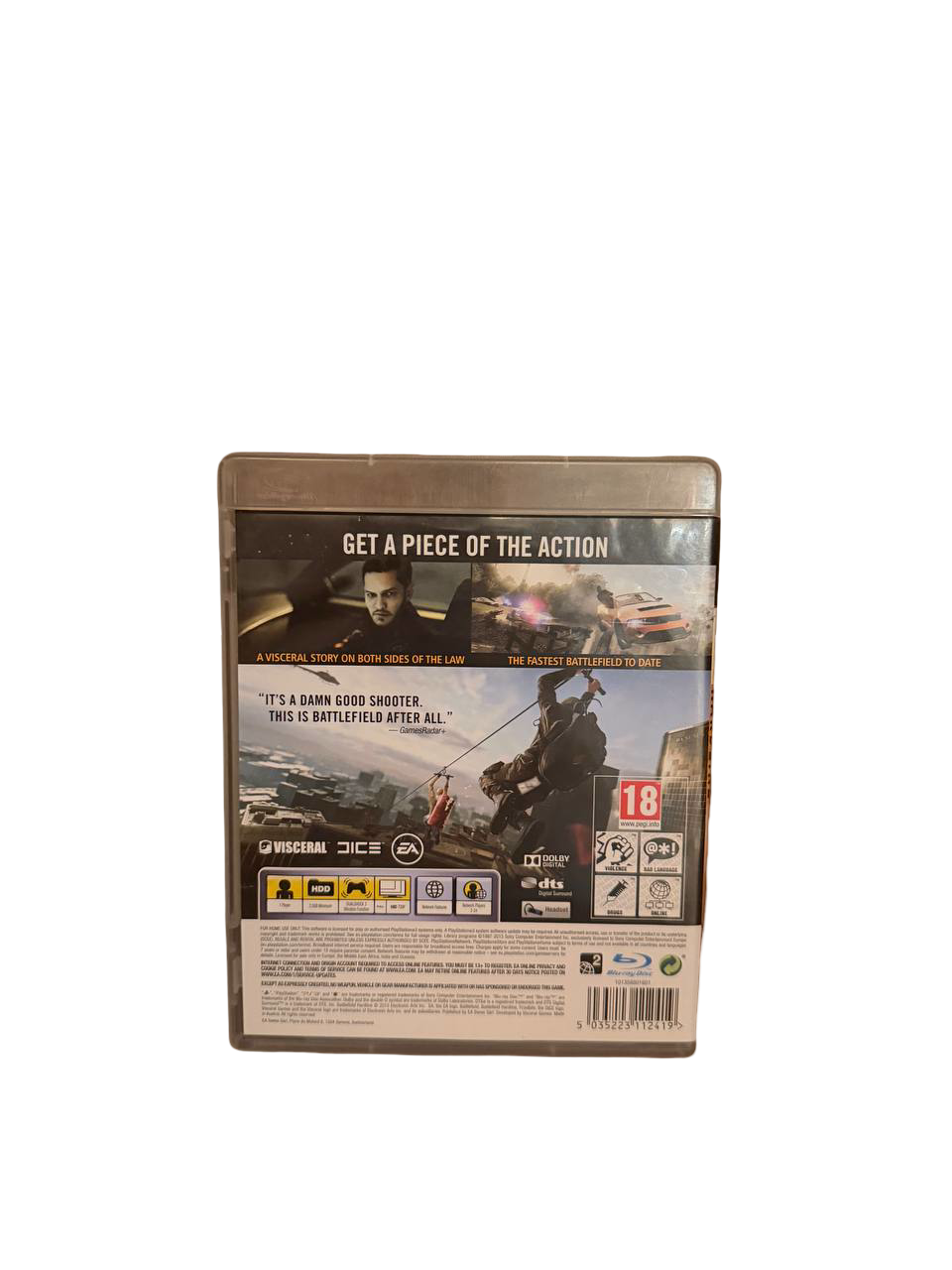 Battlefield Hardline PS3 - Back Cover