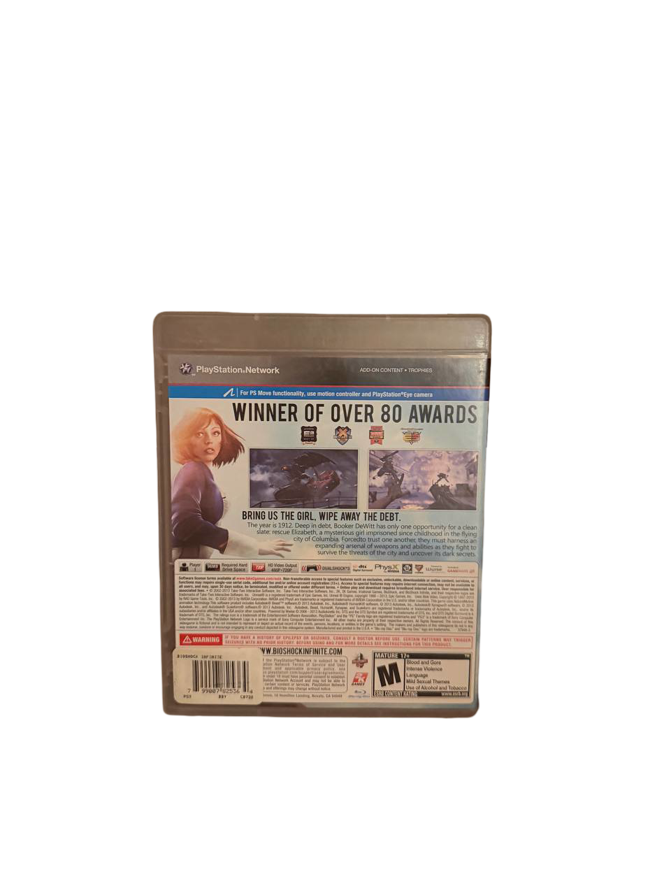 BioShock Infinite PS3 - Back Cover