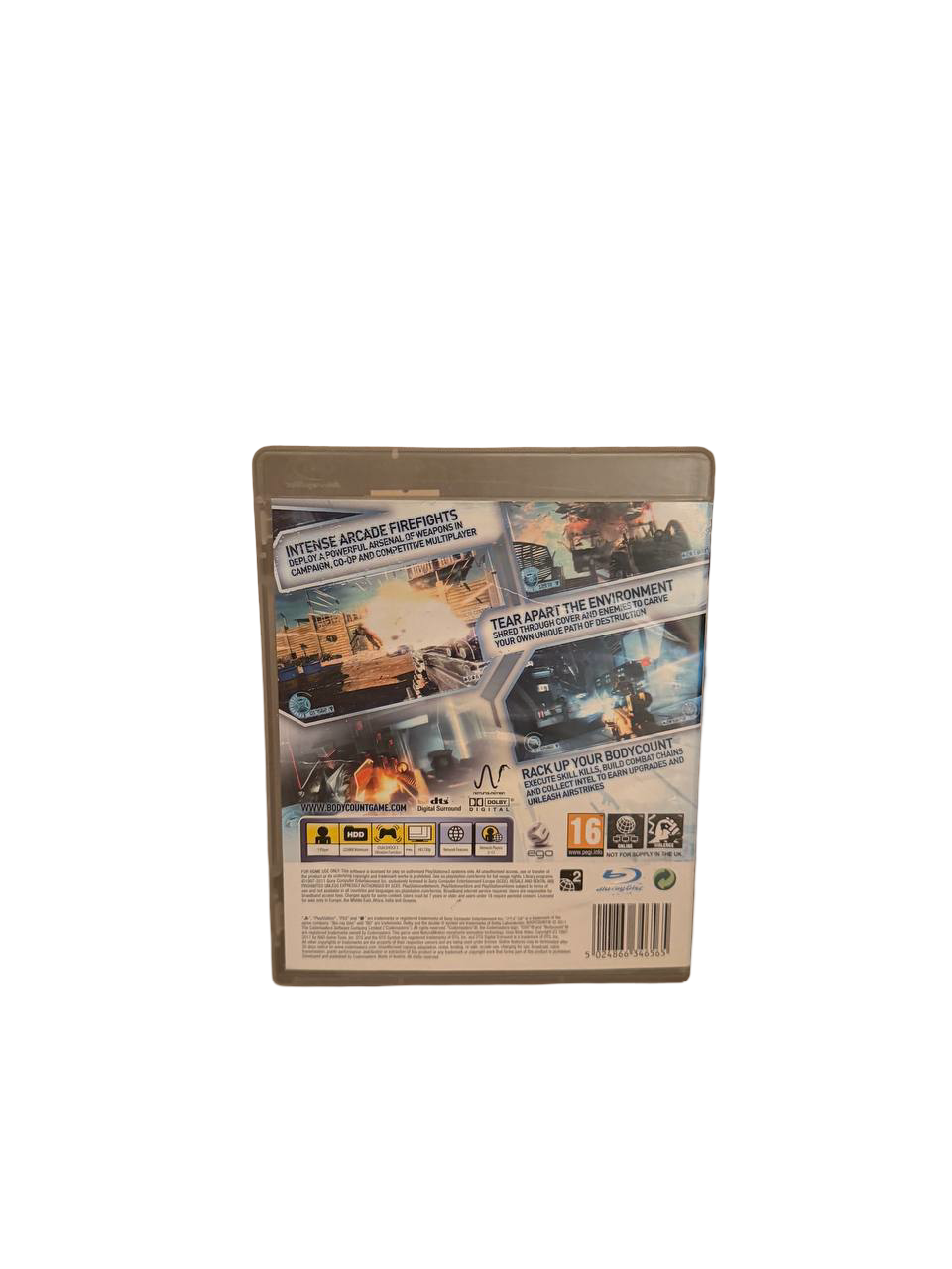 Bodycount PS3 - Back Cover