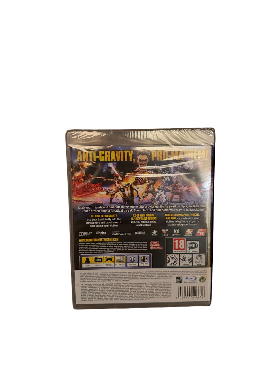 Borderlands The Pre-Sequel PS3 - Back Cover