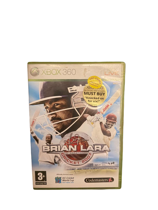 Brian Lara International Cricket 2007 Xbox 360 - Front Cover