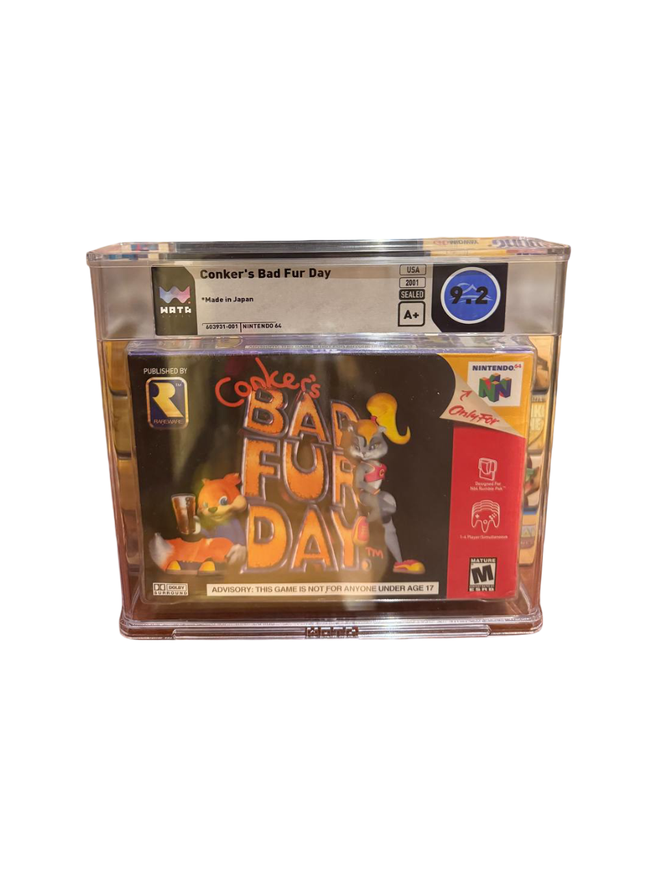 Conker's Bad Fur Day N64 WATA 9.2 A+ Sealed