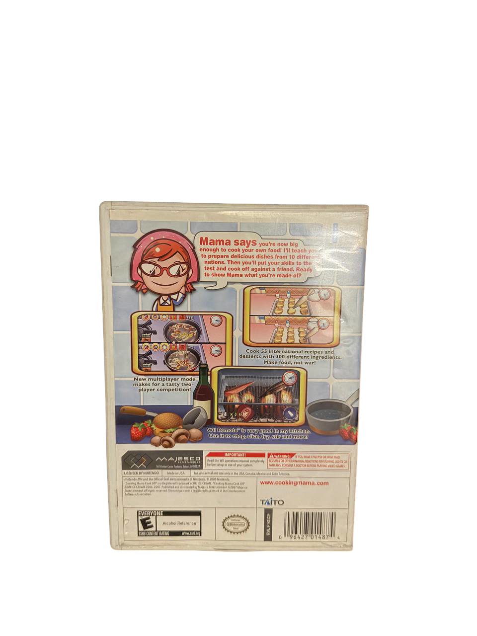 Cooking Mama Cook Off Wii - Back Cover