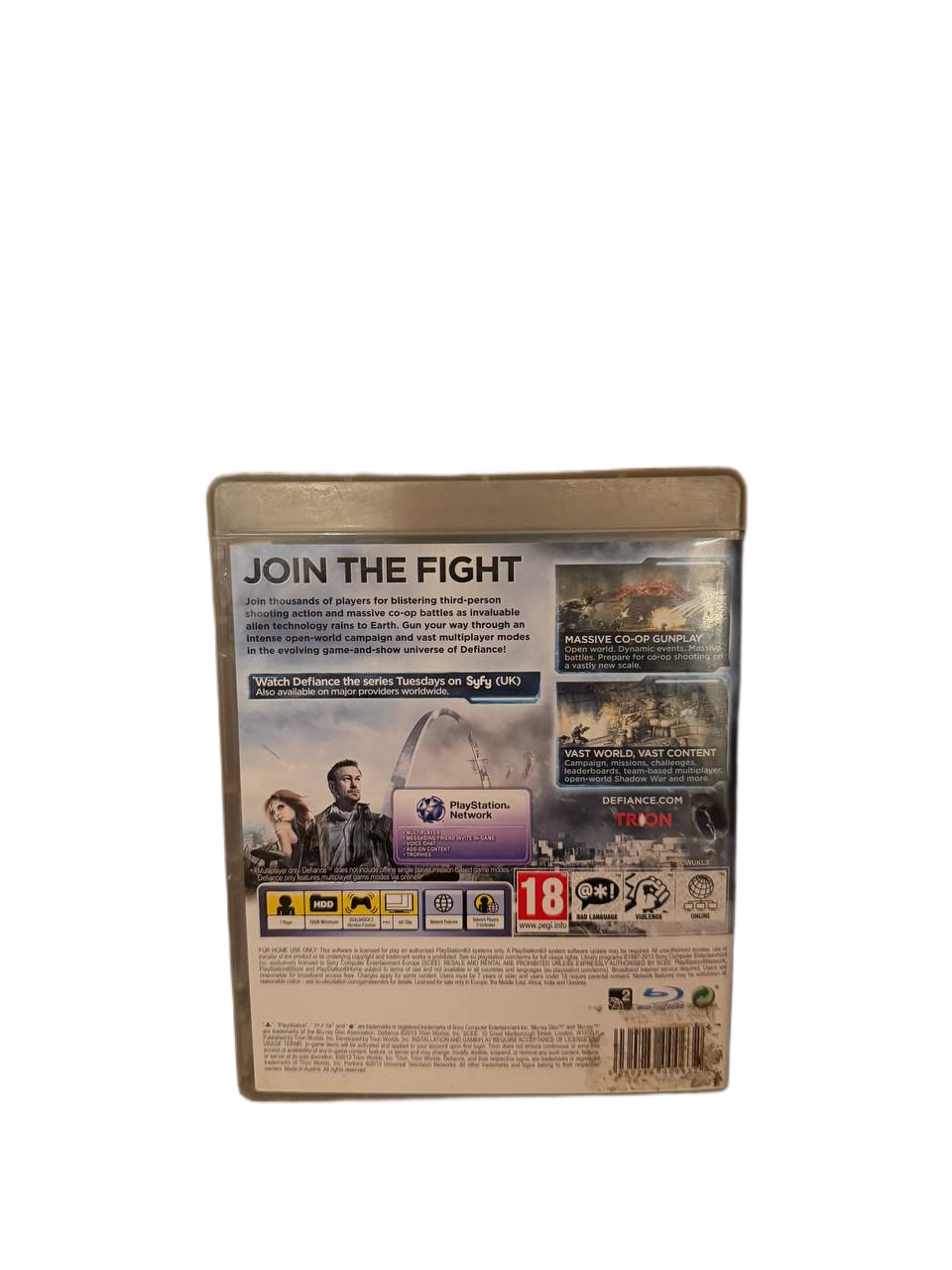 Defiance Limited Edition PS3 Trion - Back Cover