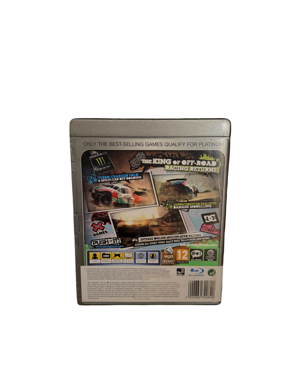 DiRT 2 PS3 - Back Cover