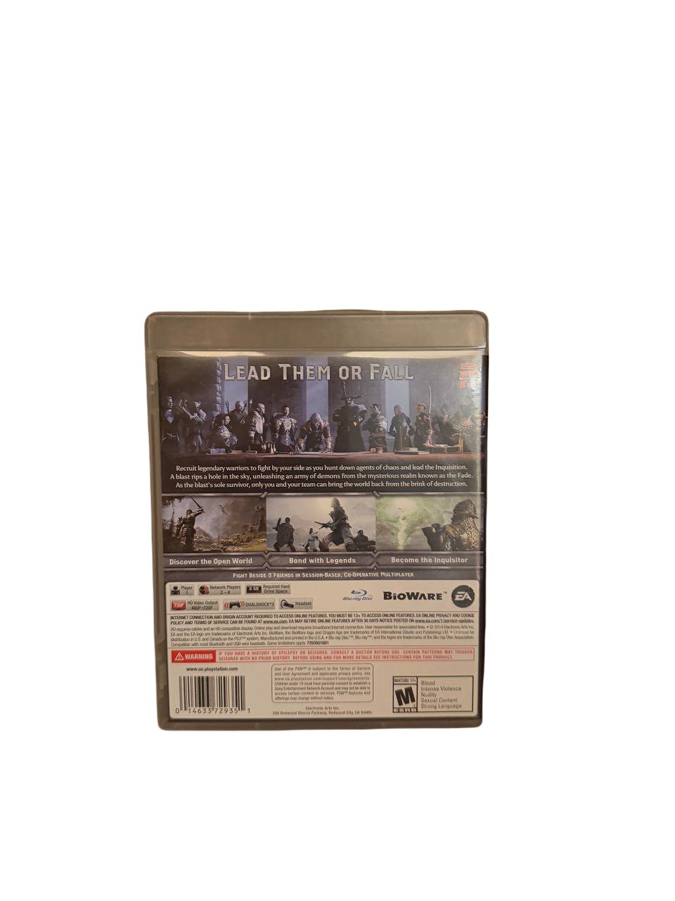 Dragon Age Inquisition PS3 - Back Cover