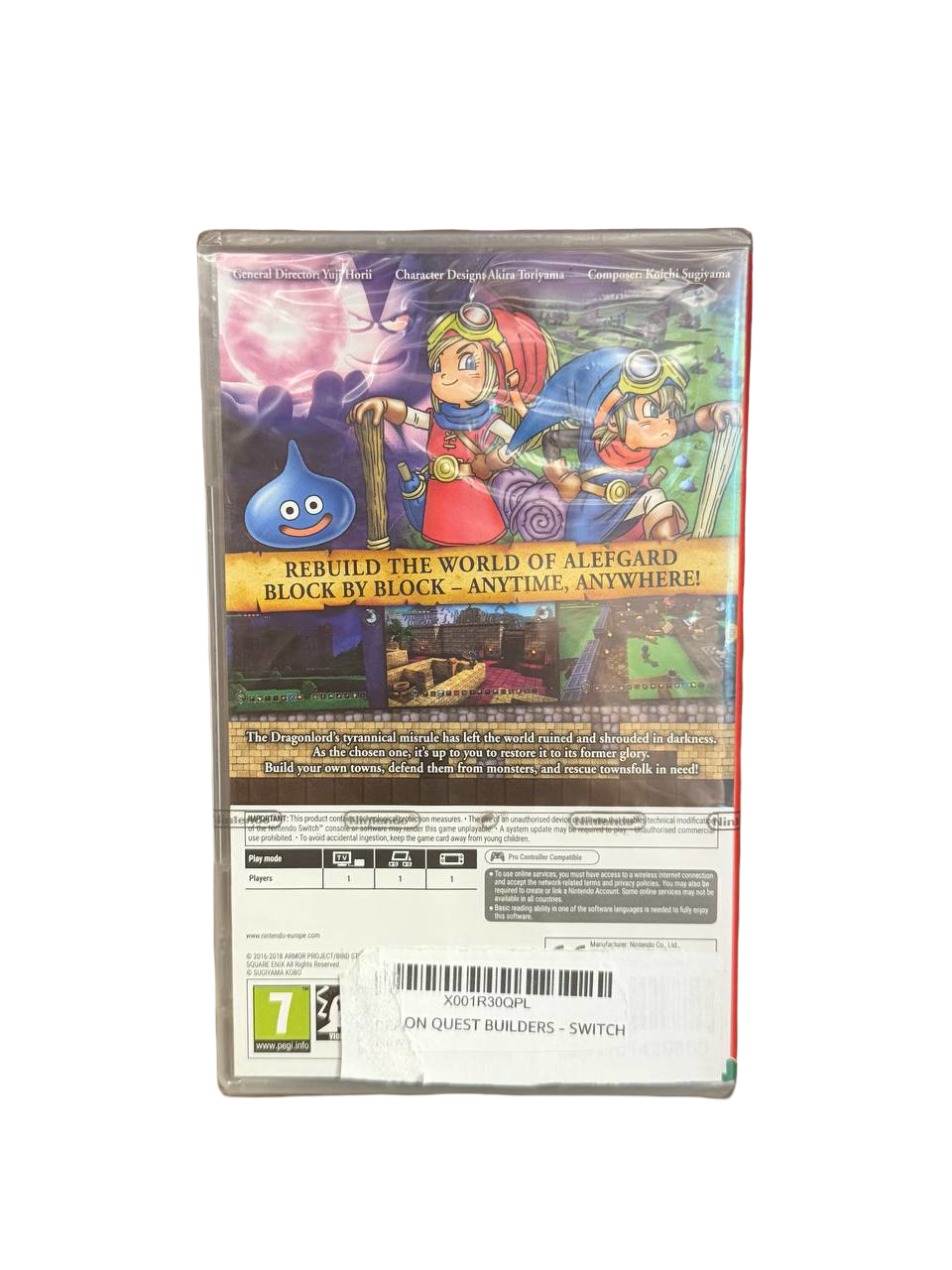 Dragon Quest Builders Nintendo Switch - Back Cover