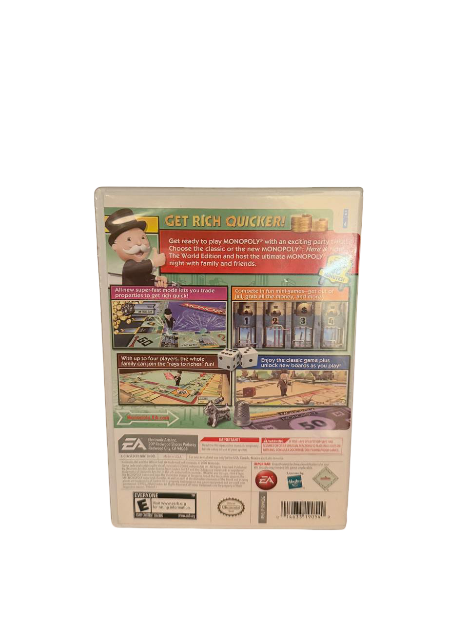 Monopoly Here and Now Worldwide Edition Wii - Back Cover
