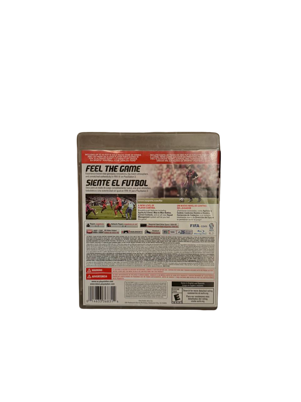 FIFA 15 PS3 - Back Cover