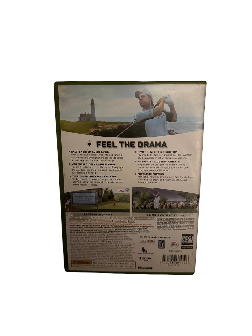 Tiger Woods PGA Tour 10 Xbox 360 - Back Cover