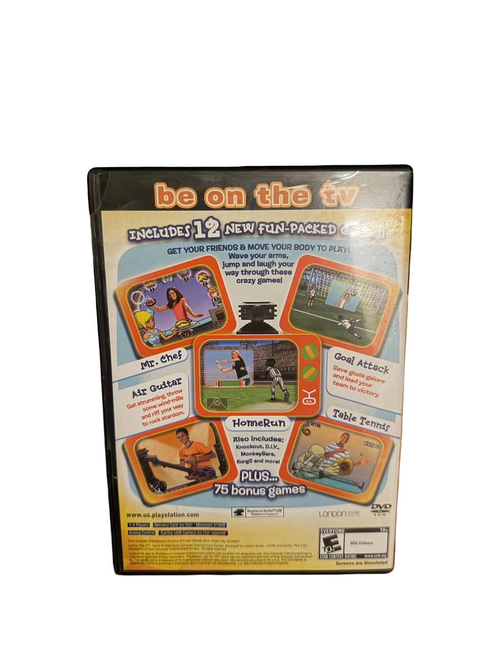 EyeToy Play 2 PS2 - Back Cover