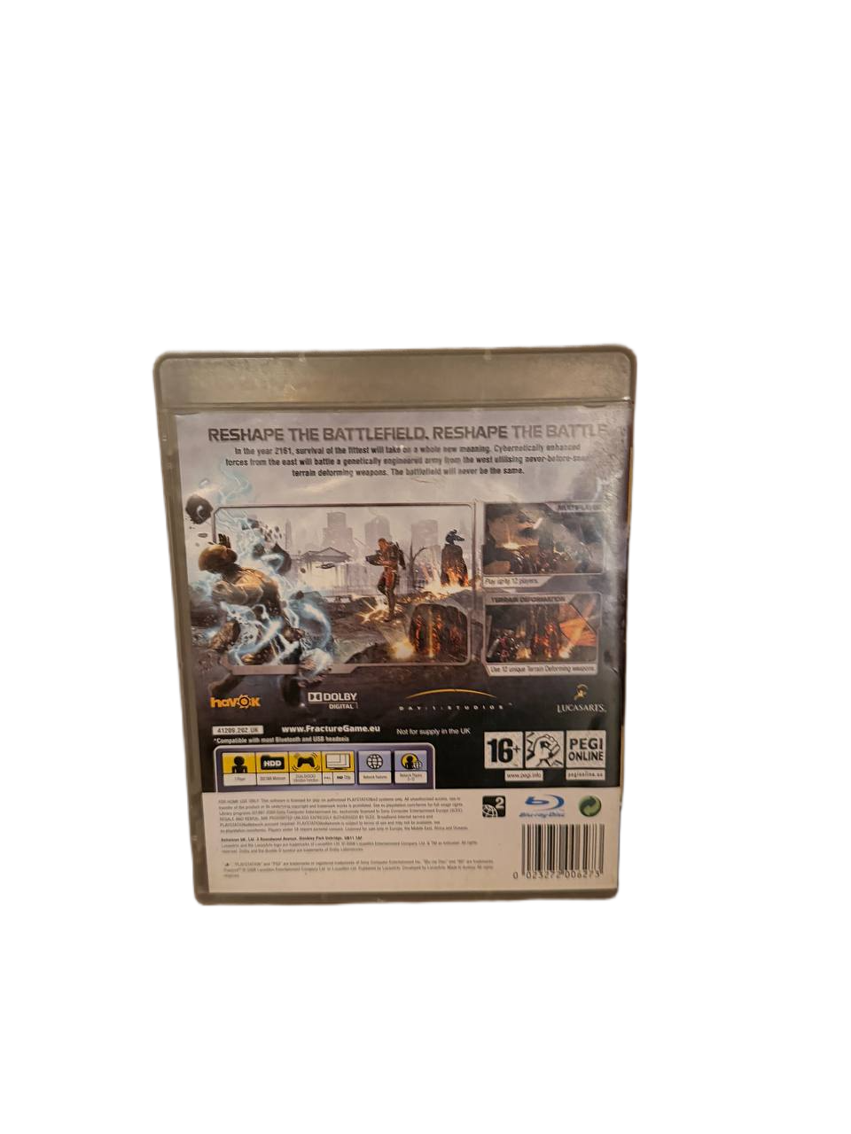 Fracture PS3 - Back Cover