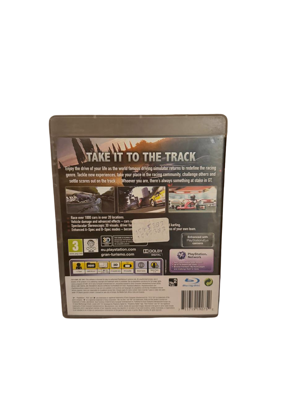 Gran Turismo 5 PS3 - Back Cover
