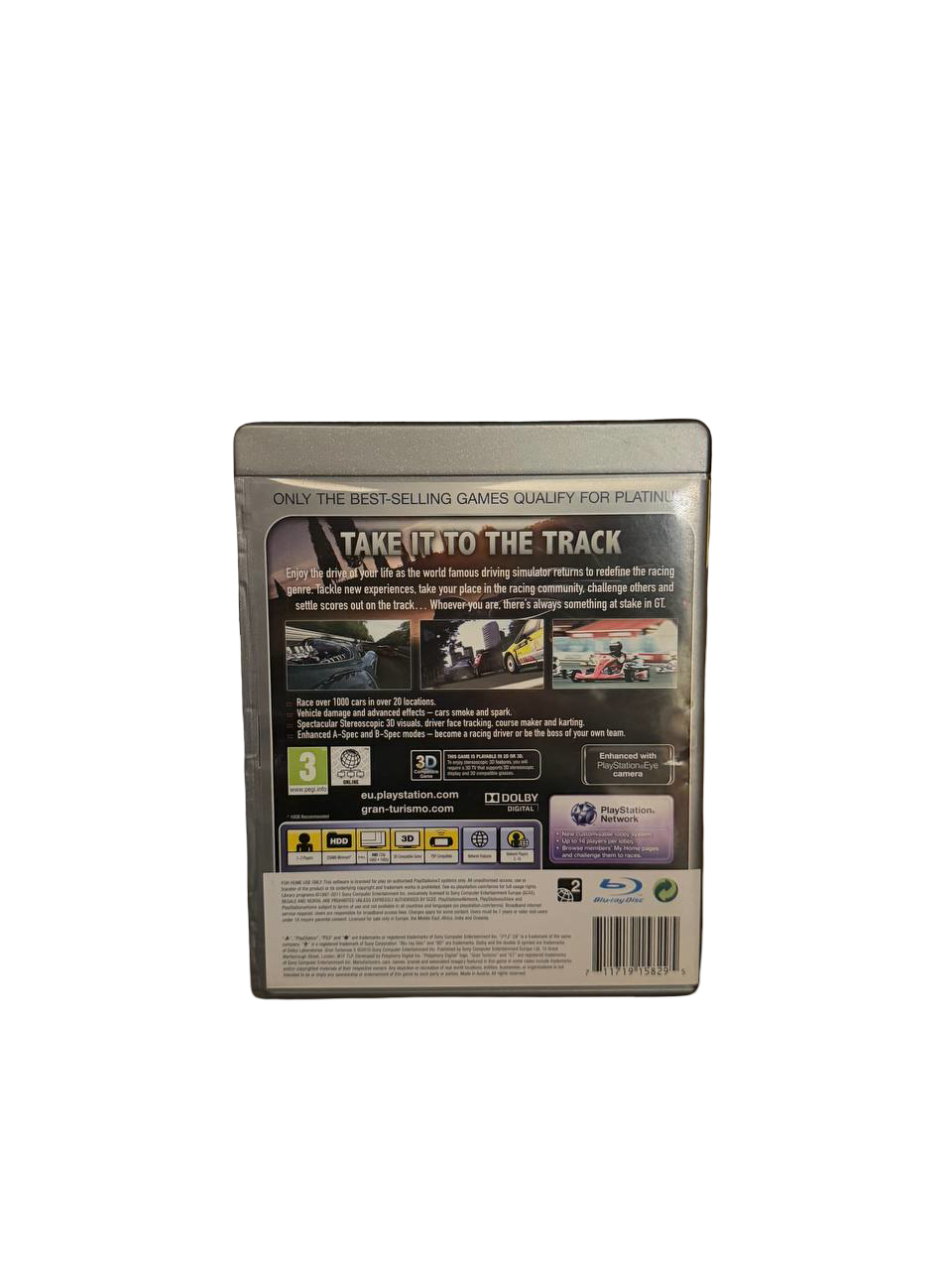 GT5 Platinum PS3 - Back Cover